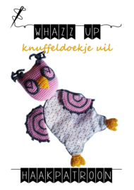 WHAZZ UP haakpakket knuffeldoekje uil roze