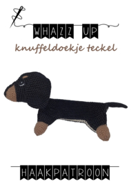 WHAZZ UP haakpatroon knuffeldoekje teckel