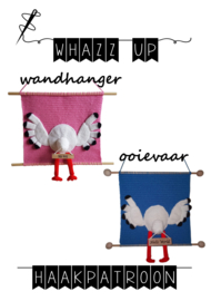 WHAZZ UP haakpatroon wandhanger ooievaar