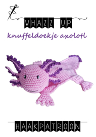 WHAZZ UP haakpakket knuffeldoekje axolotl