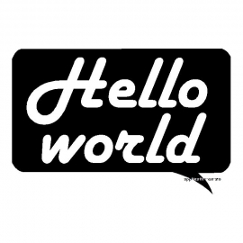 veloursmotief Hello world