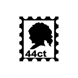 veloursmotief postzegel silhouette