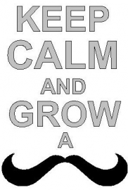 veloursmotief Keep calm and grow a mustage