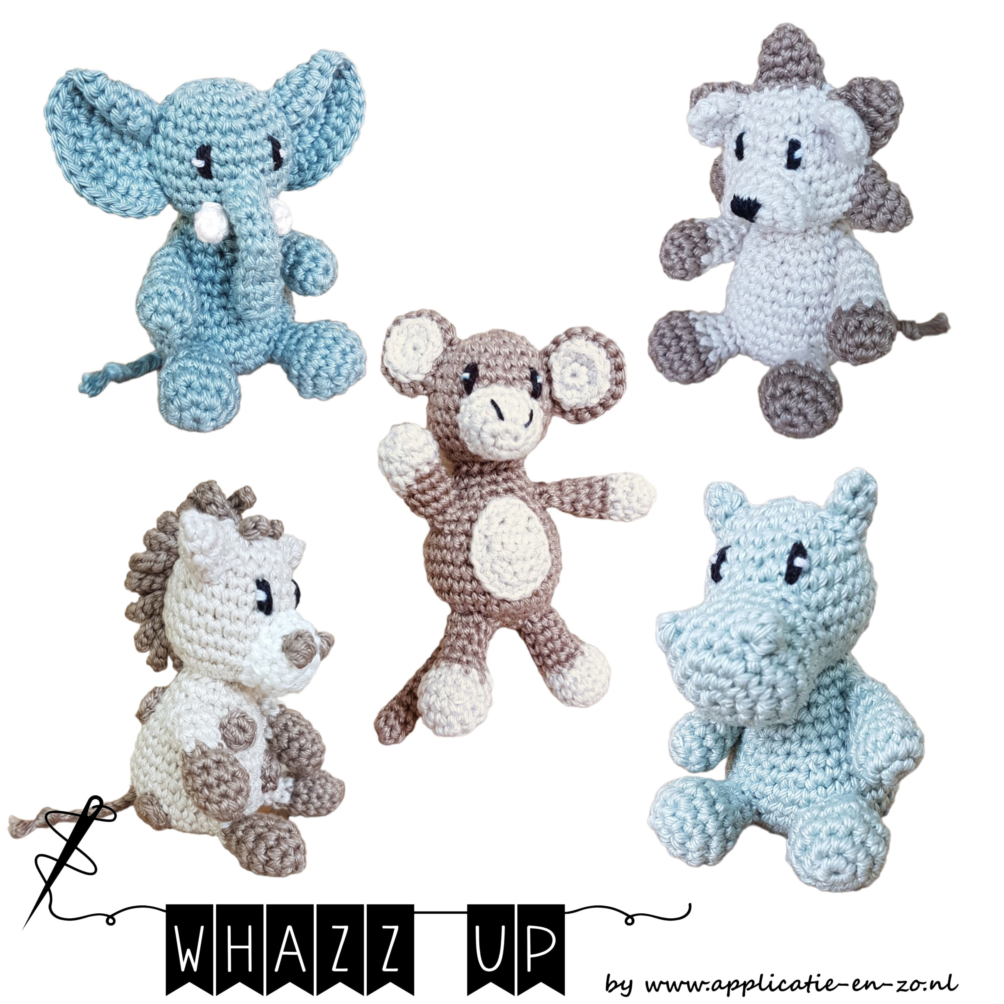 WHAZZ UP haakpatronen inimini set Jungle dieren (PDF)