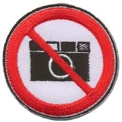 strijkapplicatie 'no picture's'