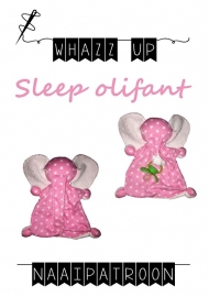 WHAZZ-UP naaipatroon sleep olifant (knuffeldoekje)