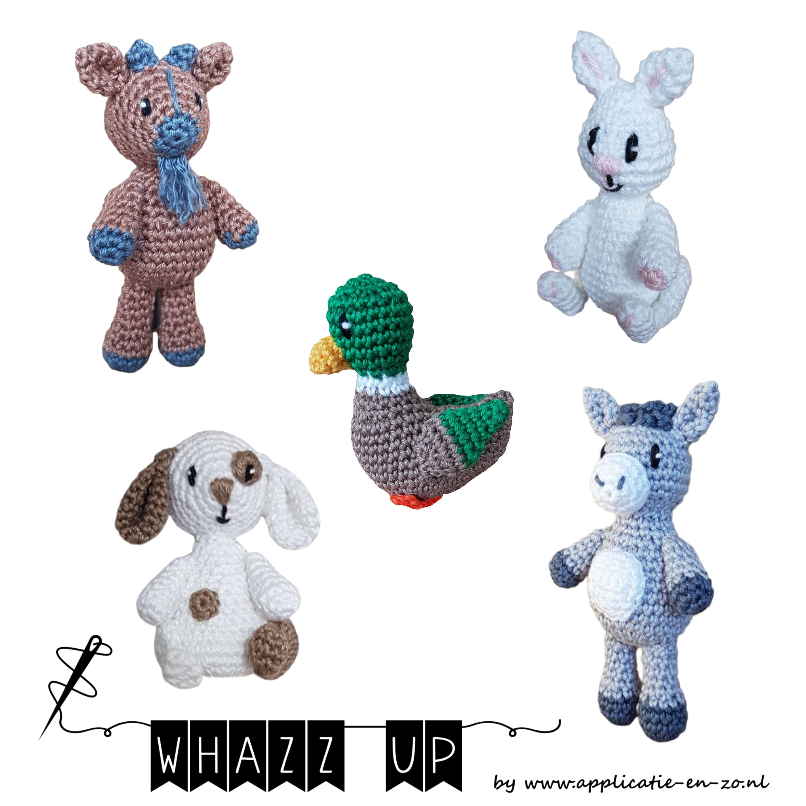 WHAZZ UP haakpatronen inimini boerderijdieren set 2 (PDF)