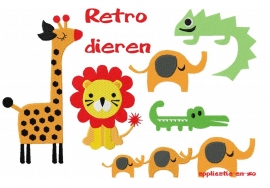 serie patronen van retro dieren