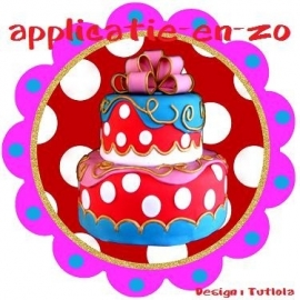 SUPER full color applicatie taart rond