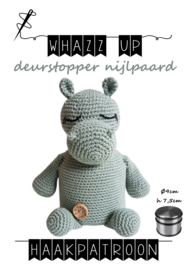 WHAZZ UP haakpatroon deurstopper nijlpaard