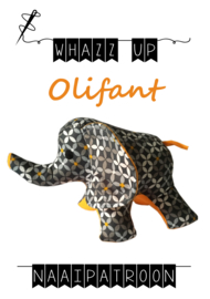 WHAZZ UP naaipakket olifant zwart/ grijs