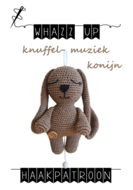 WHAZZ UP haakpatroon knuffel/ muziek konijn