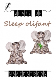 WHAZZ-UP naaipatroon sleep olifant (knuffeldoekje)