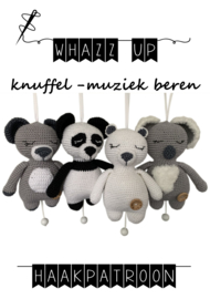 WHAZZ UP haakpatroon knuffel/ muziek pandabeer