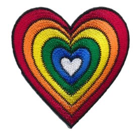 strijkapplicatie regenboog hart