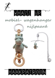 WHAZZ UP haakpatroon nijlpaard voor mobiel/ box/ wagenhanger