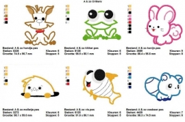 serie van 6 applicatie Critters