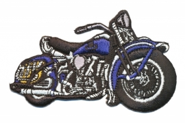 strijkapplicatie chopper blauw