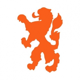 veloursmotief Hollandse (voetbal) leeuw (oranje, wit of zwart)