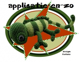 SUPER full color strijkapplicatie salamander