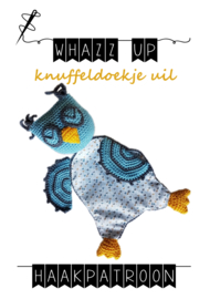 WHAZZ UP haakpakket knuffeldoekje uil blauw