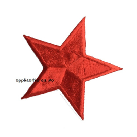 strijkapplicatie ster rood
