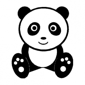 veloursmotief panda