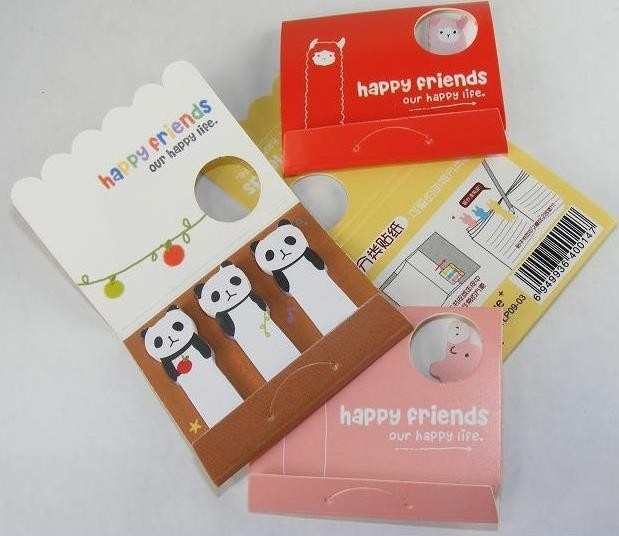 Mini dierenplakbriefjes Happy Friends