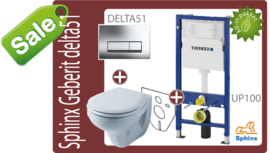 Geberit UP100/Delta51 Sphinx toiletkset -SALE-