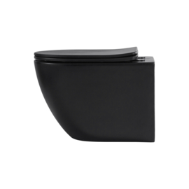 Tece City Sense Compact Rimfree  turboflush 49cm met softclose zitting matzwart toiletset