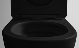 Tece City Sense Compact Rimfree  turboflush 49cm met softclose zitting matzwart toiletset