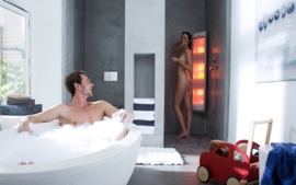 Sunshower Combi White Opbouw | Full body | UV | Infrarood