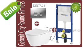 Geberit UP100/Delta21 Round rimfree toiletset -SALE-