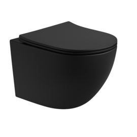 Tece City Sense Compact Rimfree  turboflush 49cm met softclose zitting matzwart toiletset