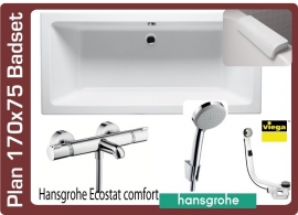 Plan afm 170x75 duo ligbadkomb hansgrohe ecostat comfort