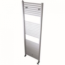 Pini designhanddoekradiator recht 120cm hoog inclusief design thermostaataansluitset