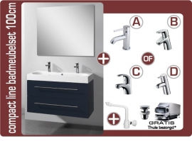 Compactline badmeubelset 100cm, 38cm diep