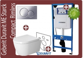 Geberit UP320 duravit Starck ME Compact 48cm Rimless wandklosetkombinatie