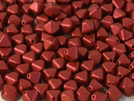 15x Czech Bicone 6mm Lava Red