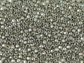 Firepolished True 2mm Crystal Nickel Plated, per 50 stuks