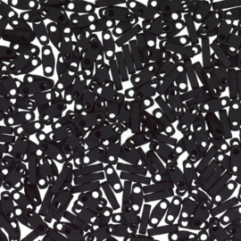 QTL-0401F Miyuki Quarter Tila Beads Matted Black, per 5 gram