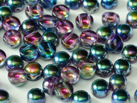 10x 2-Hole Cabochon 6mm Crystal Magic Blue