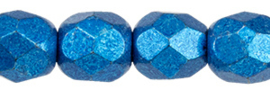 Firepolished 2mm ColorTrends: Saturated Metallic Galaxy Blue, per 50 stuks