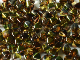 15x Czech Bicone 6mmCrystal Magic Green