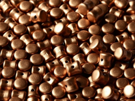 Diabolo  Beads Vintage Copper, per streng van 50 stuks