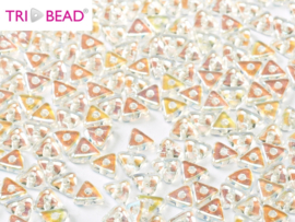 Tri-bead Crystal AB, per 5 gram (±140 stuks)