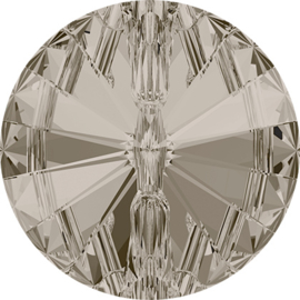 Swarovski #3015 Rivoli Button 14mm Crystal Satin, per stuk