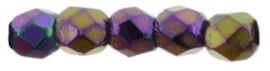 Firepolished 2mm Iris Purple, per 50 stuks