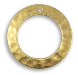 Vintaj Tiny Hammered Ring 19mm, per stuk