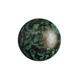 Cabochon par Puca® 14mm Spotted Metallic Mat Green